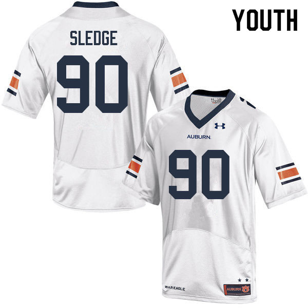 Youth Auburn Tigers #90 Enyce Sledge White 2022 College Stitched Football Jersey
